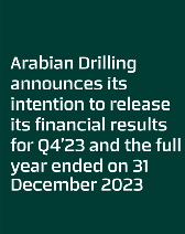 Arabian Drilling announces its intention to release its financial results for Q4’23 and the full year ended on 31 December 2023
